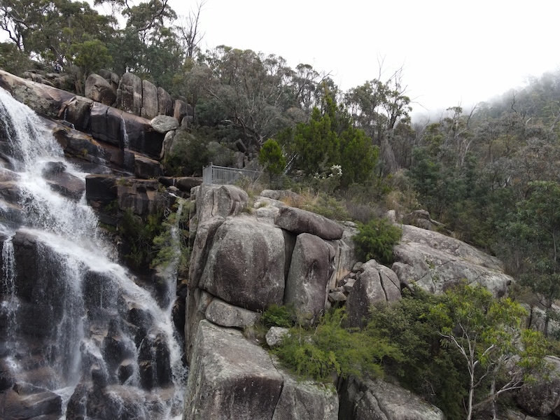 The Gibraltar falls viewing platform as seen from the falls