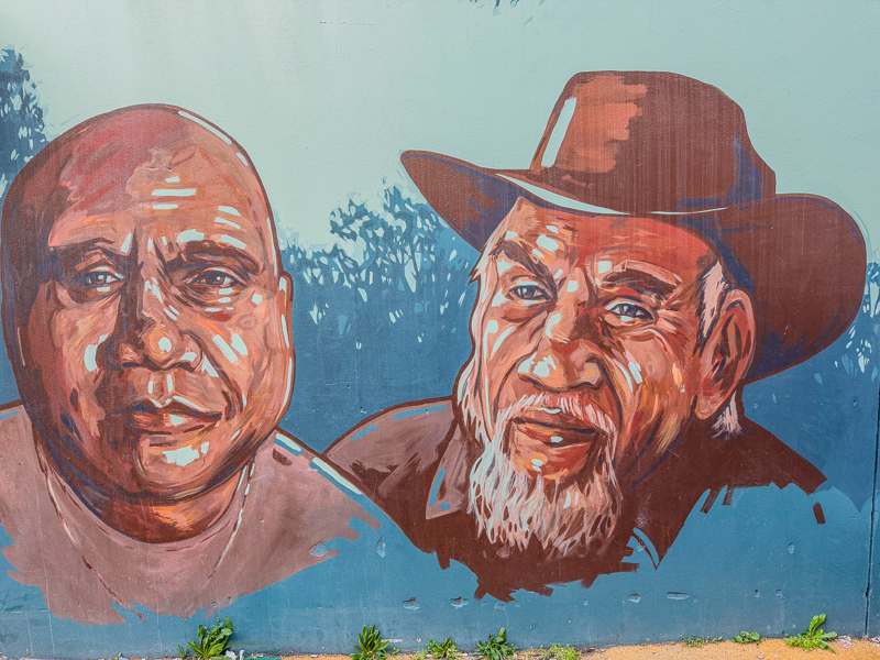 Archie Roach and Banjo Clarke Mural
