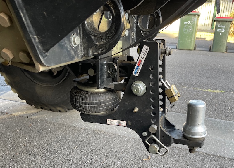 Shocker HD drop hitch with HitchEzy pin
