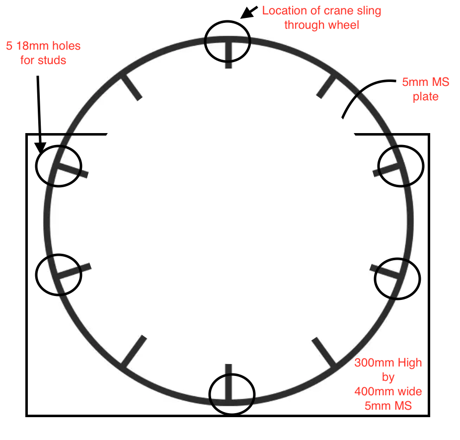 Plate for spare wheel carrier